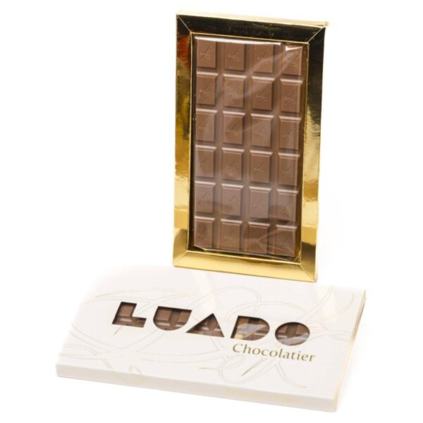 luado-ciocolata-lapte-maltitol-80g-001.jpg Ciocolată cu lapte, cu îndulcitor (maltitol), tabletă 80g