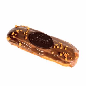 Eclair with salted caramel cream