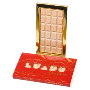 Ciocolată albă și căpșuni liofilizate, tabletă 80g